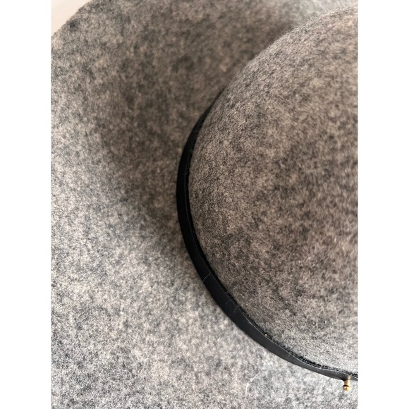 Lucky‎ Brand Gray 100% Wool Felted Hat Wide Brim - Picture 5 of 8